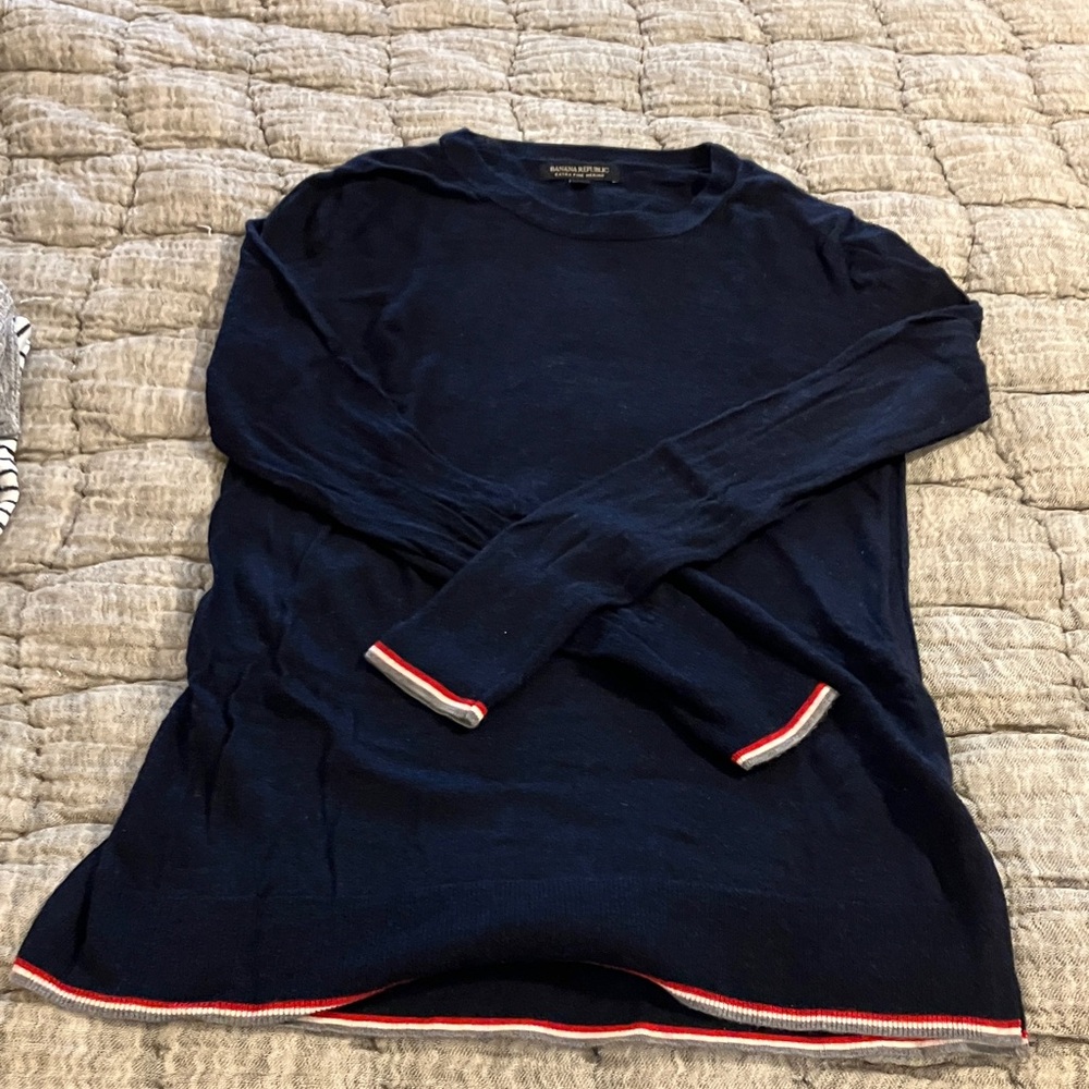 Banana Republic Navy Merino Sweater